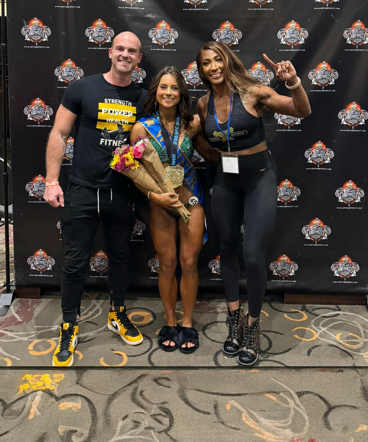 NPC bikini competitor coached by The Hive at Total Body Fitness Lees Summit